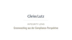 INTEGRITY LENS – Greenwashing aus der Compliance-Perspektive
